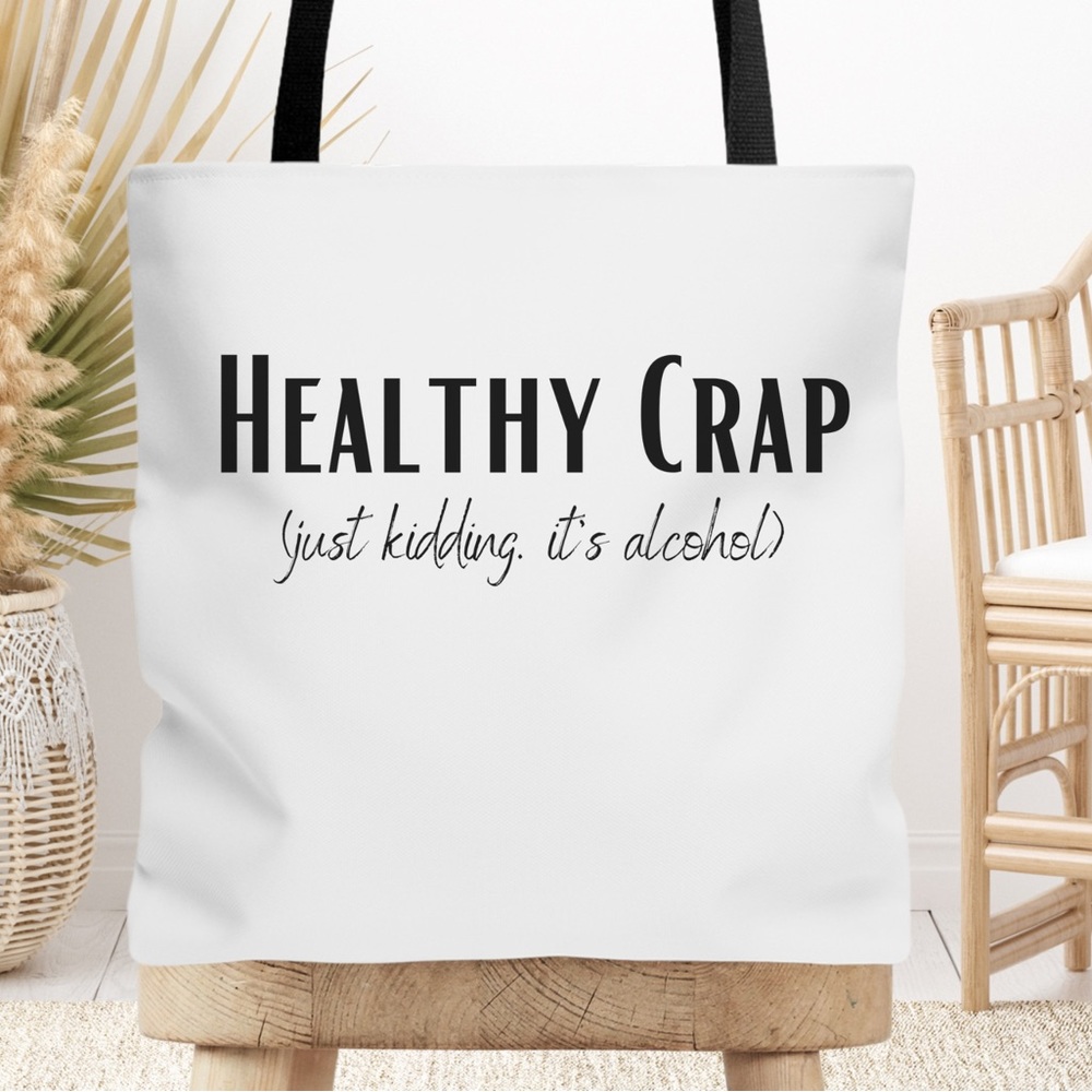 Large, funny tote bag